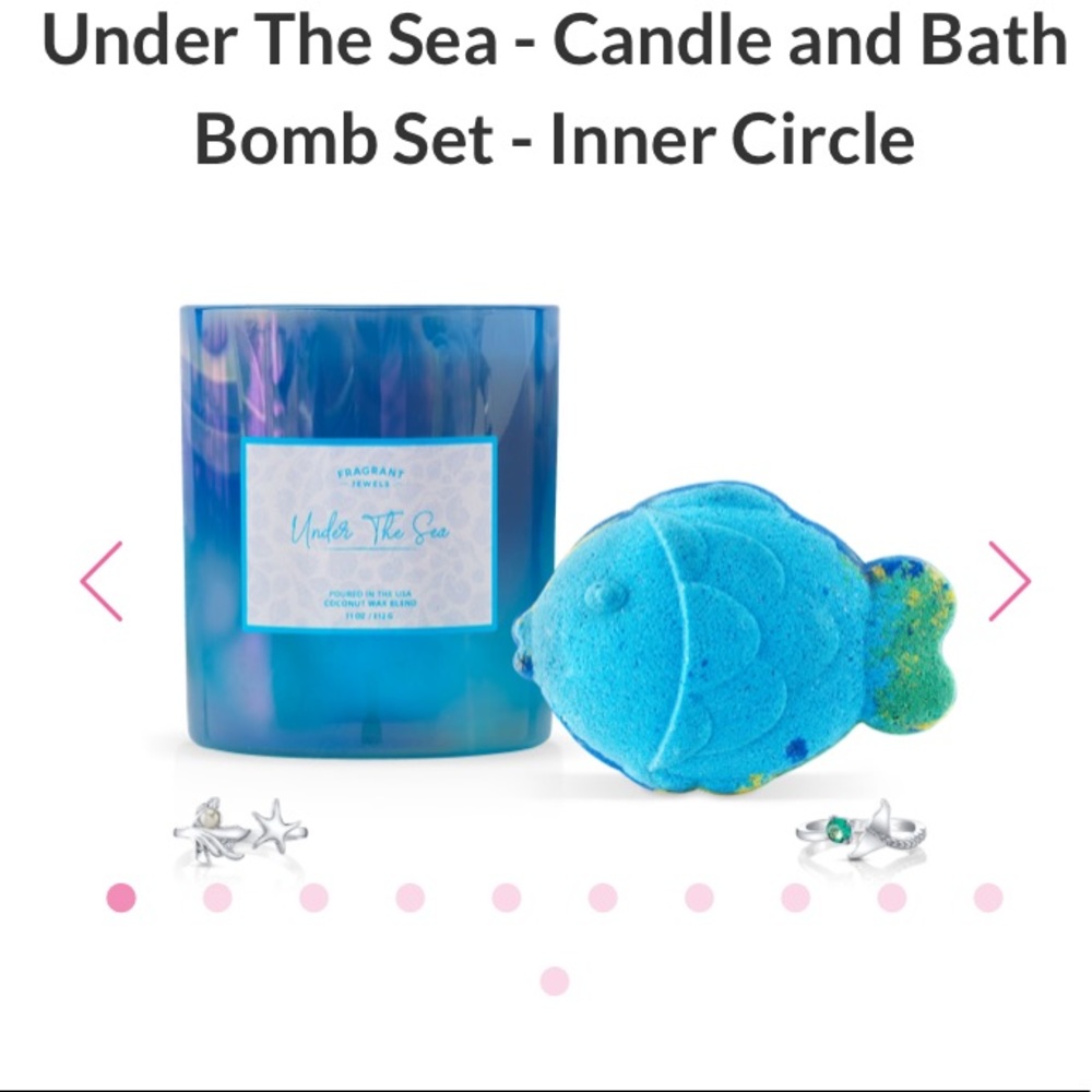 🐠 NWT Fragrant Jewels Ocean Bathbomb and Candle